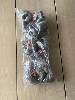 TY Beanie Boo’s Babies Gray Sloth - Dangler pack of 6 UNOPENED Ty Beanie Babies